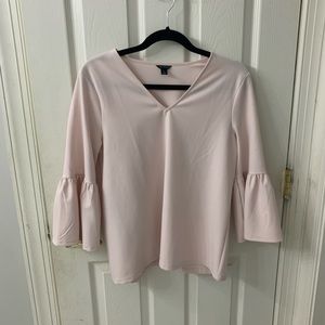 Ann Taylor Pink Bell Sleeve Blouse
